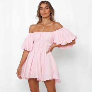 Hello Molly Be Your Baby Doll Baby Pink Dress Medium